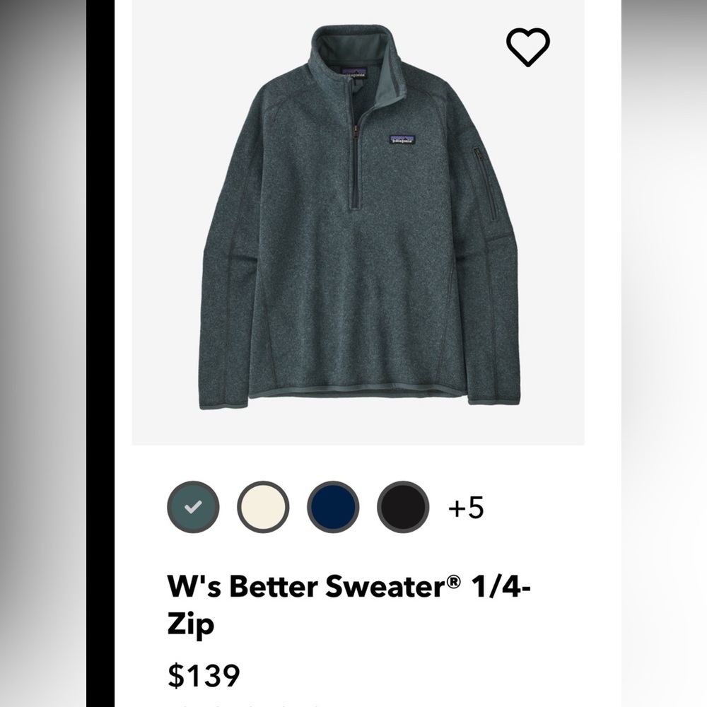 Patagonia 1/4 zip Heather gray